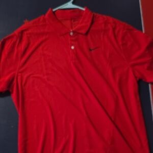 Nike Men's Vibrant Red Polo Shirt